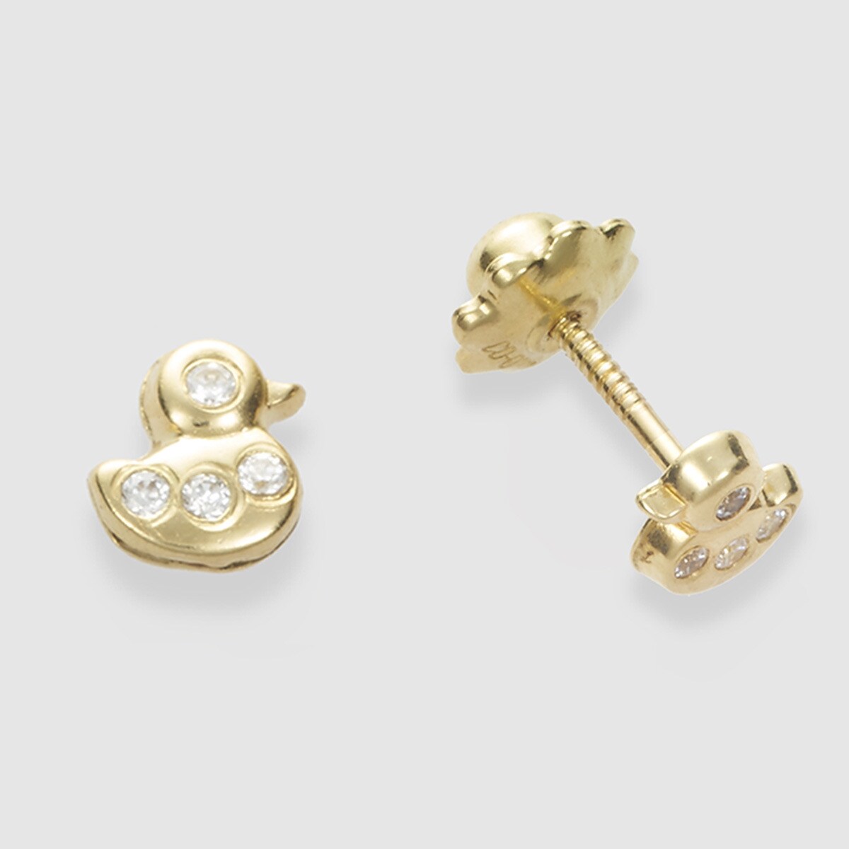 Pendientes de bebé oro y circonita Oro-1