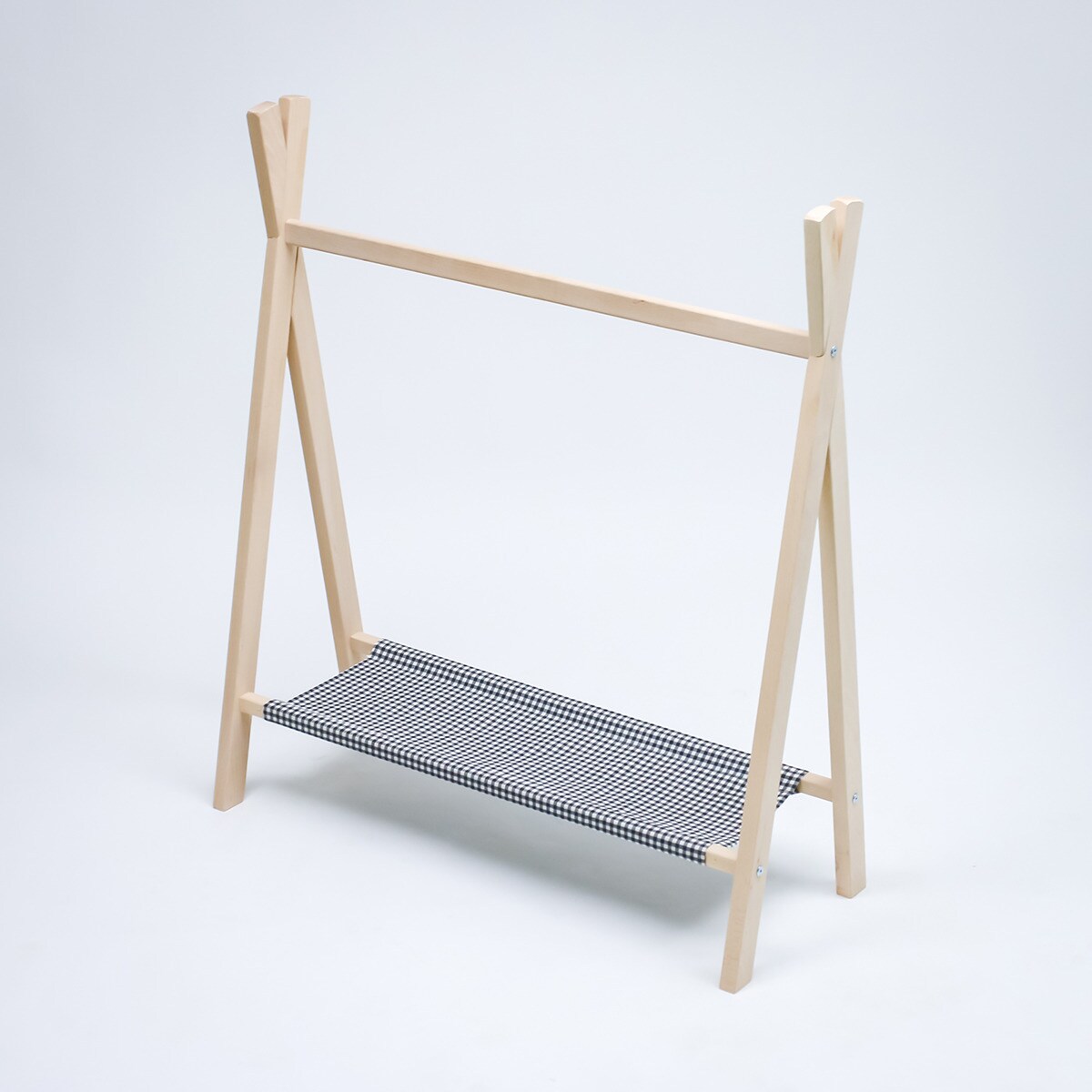 Perchero Plastimyr de madera The Good Wood Vichy gris Madera / Verde Menta-5
