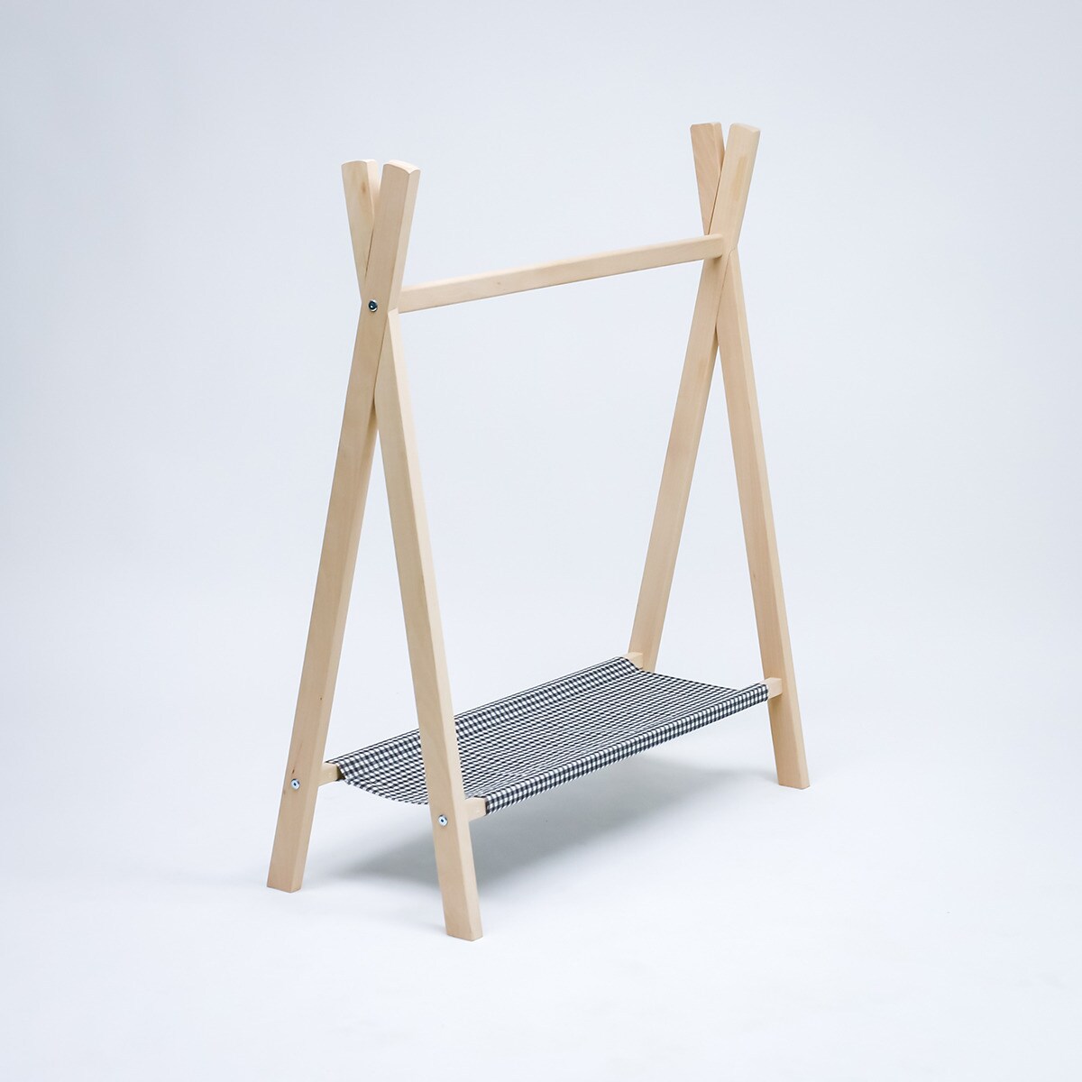 Perchero Plastimyr de madera The Good Wood Vichy gris Madera / Verde Menta-2