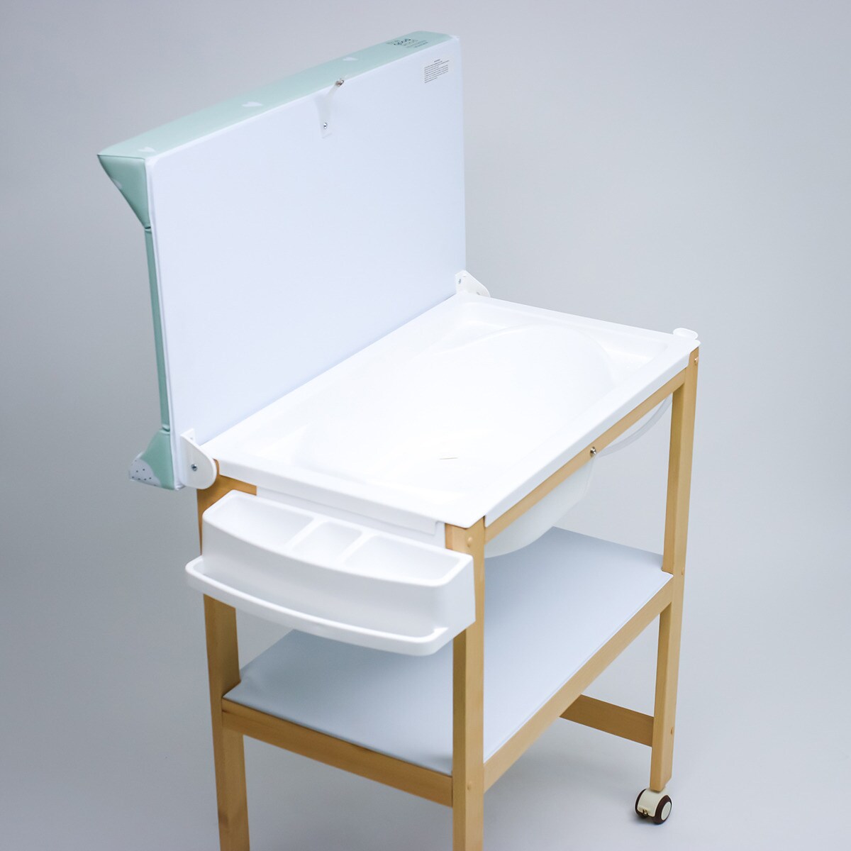 Bañera Cambiador Plastimyr de madera The Good Wood Tipys mint verde Madera / Verde Menta-7