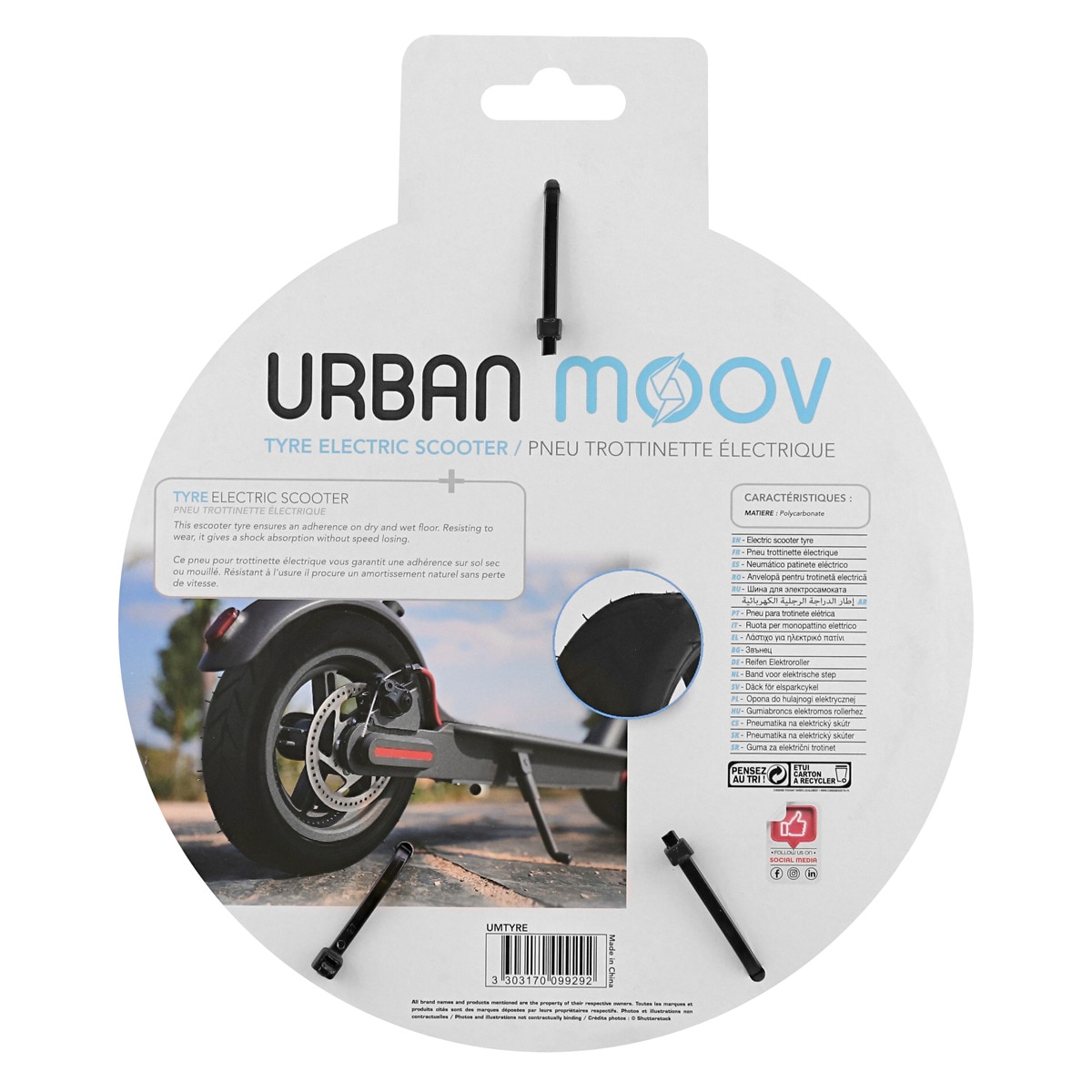 Neumático para scooter TNB 8,5" Negro-6