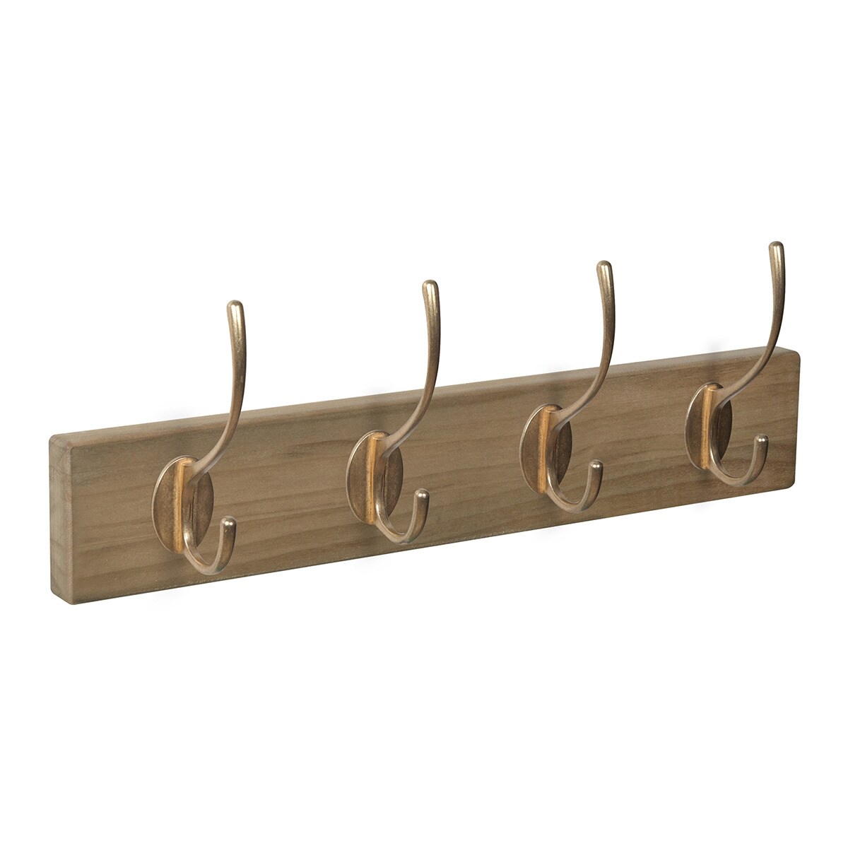 Percha Madera y Zamak 4 Colgadores 9103HVLT Haya rústico-1