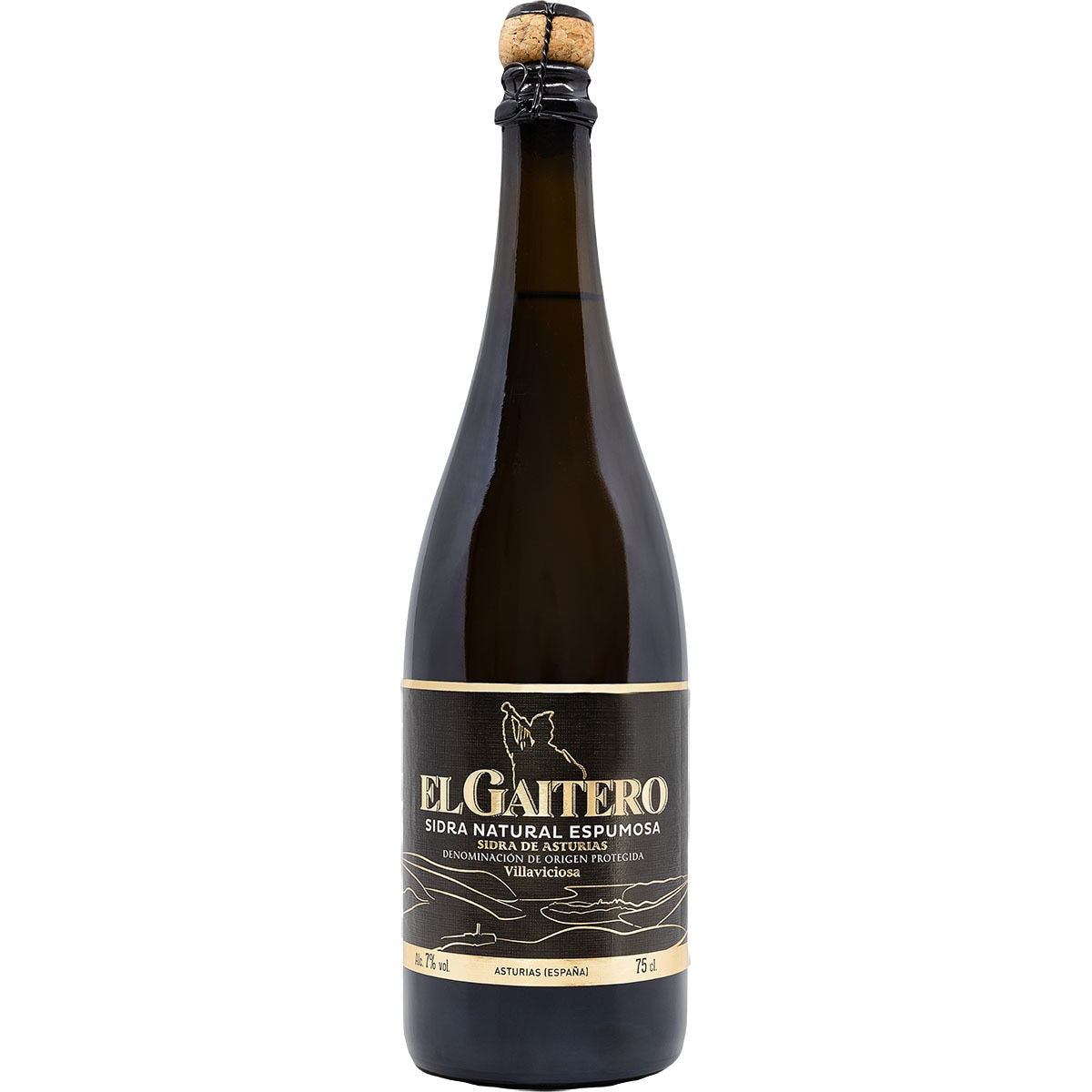 sidra natural espumosa DOP Sidra de Asturias botella 75 cl