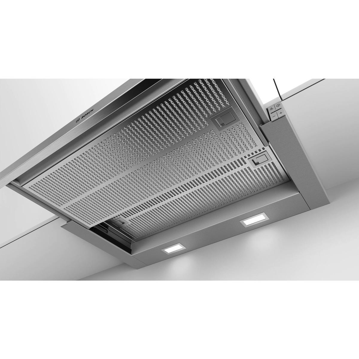 Exaustor Telescópico Encastrável Bosch Série 4 DFS067A51 com 4 Velocidades e de 60 cm - Prateado Metálico Prateado-2