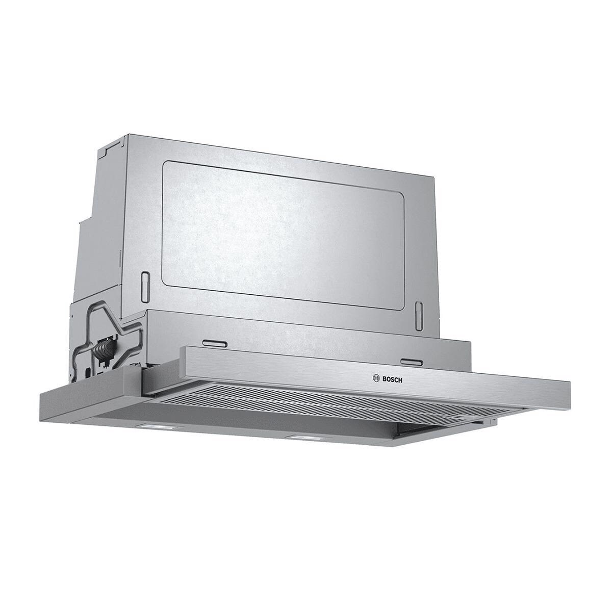 Exaustor Telescópico Encastrável Bosch Série 4 DFS067A51 com 4 Velocidades e de 60 cm - Prateado Metálico Prateado-1