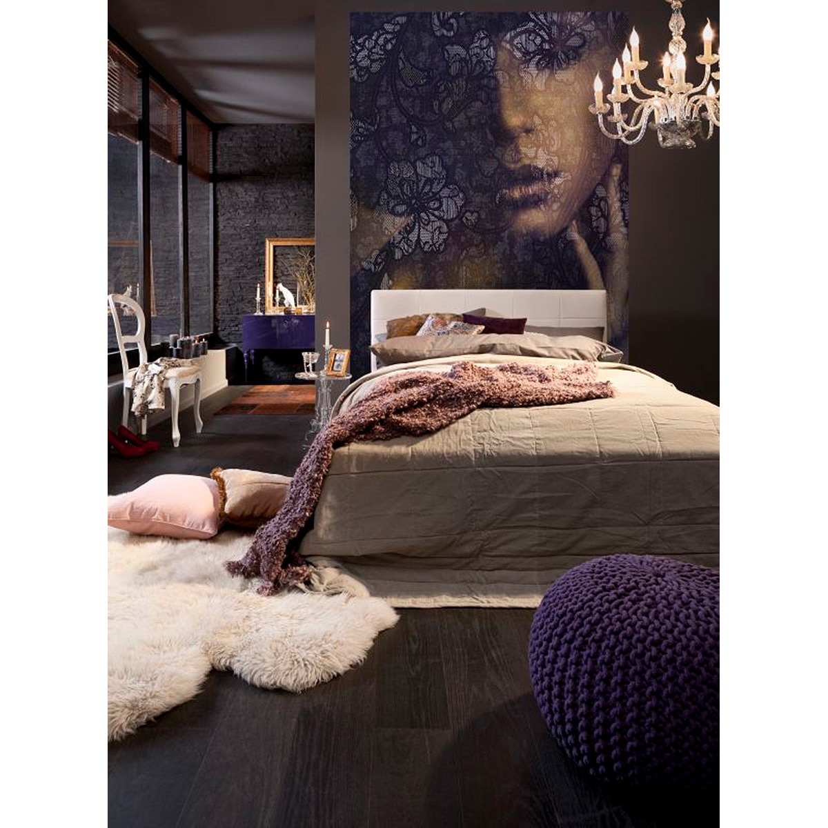 Papel de parede fotográfico Lace La Maison Multicolor-2