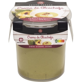 crema de alcachofa con AOVE 2 raciones vaso 400 ml sin gluten sin lactosa - Santa Teresa