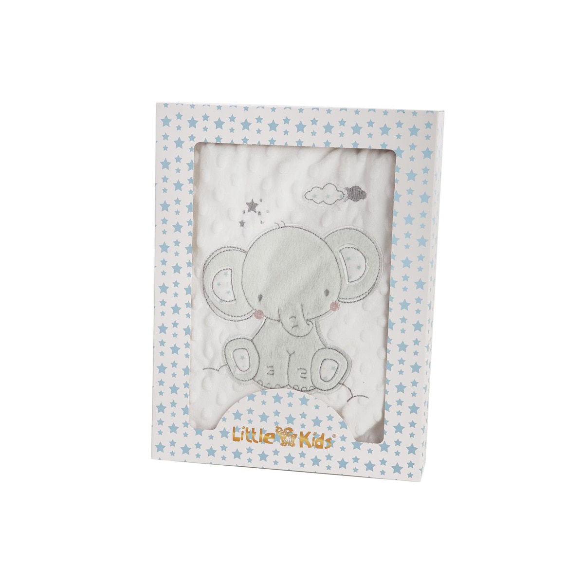 Imagen 0 de Manta doble cara Little Kids Elefante bordado verde