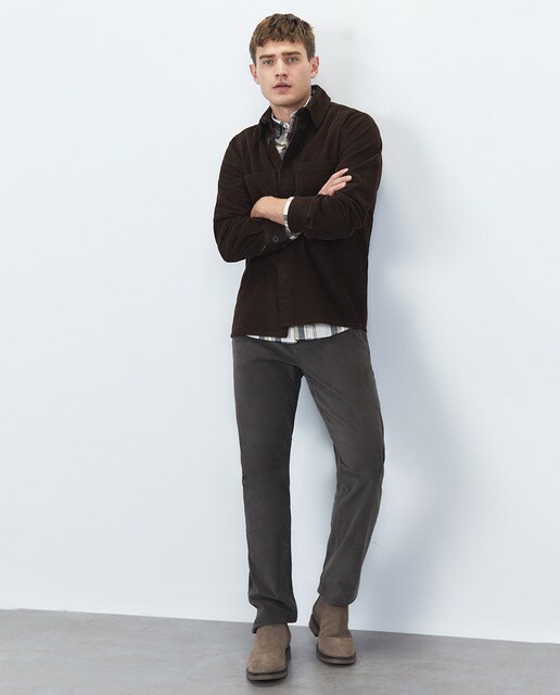Pantalón de pana de hombre gris oscuro · Sfera · El Corte Inglés