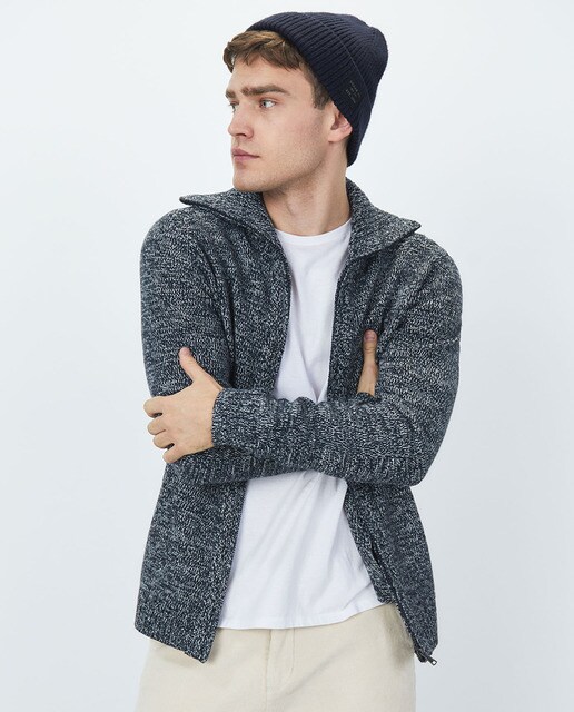Chaqueta de punto de hombre azul marino · Sfera · El Corte Inglés