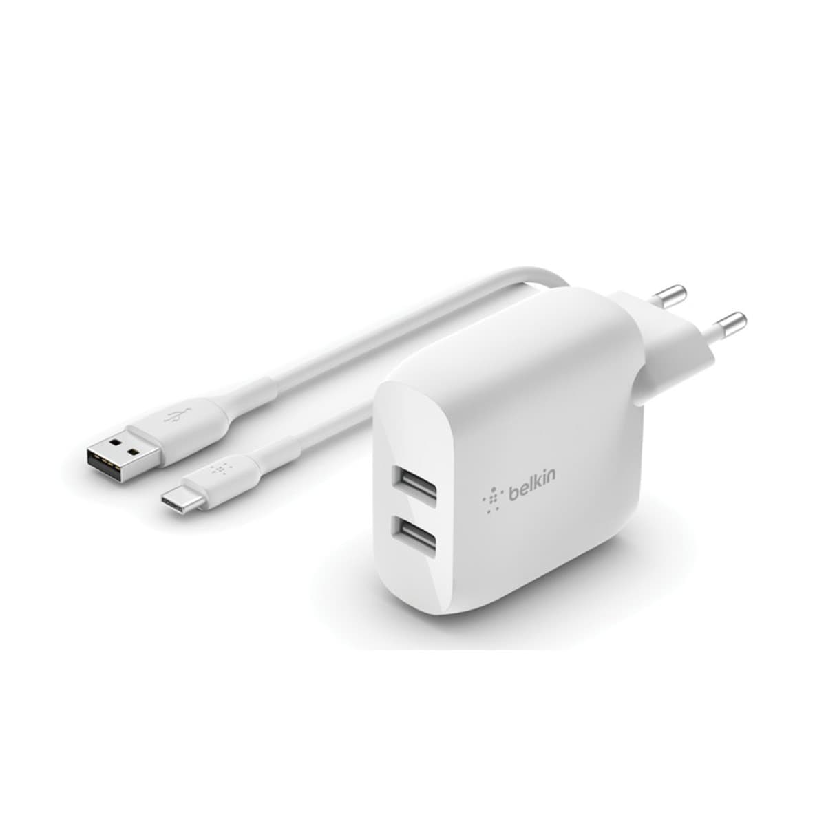 Carregador de Corrente Belkin 24W Dual GAN - Branco Branco-1