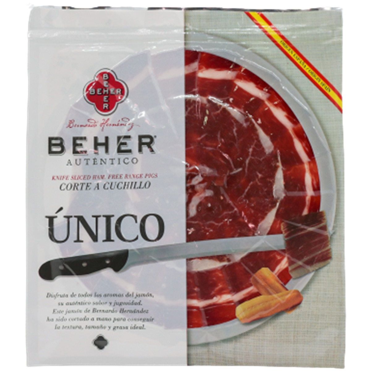 Presunto Ibérico Fatiado à Mão embalagem 50 g