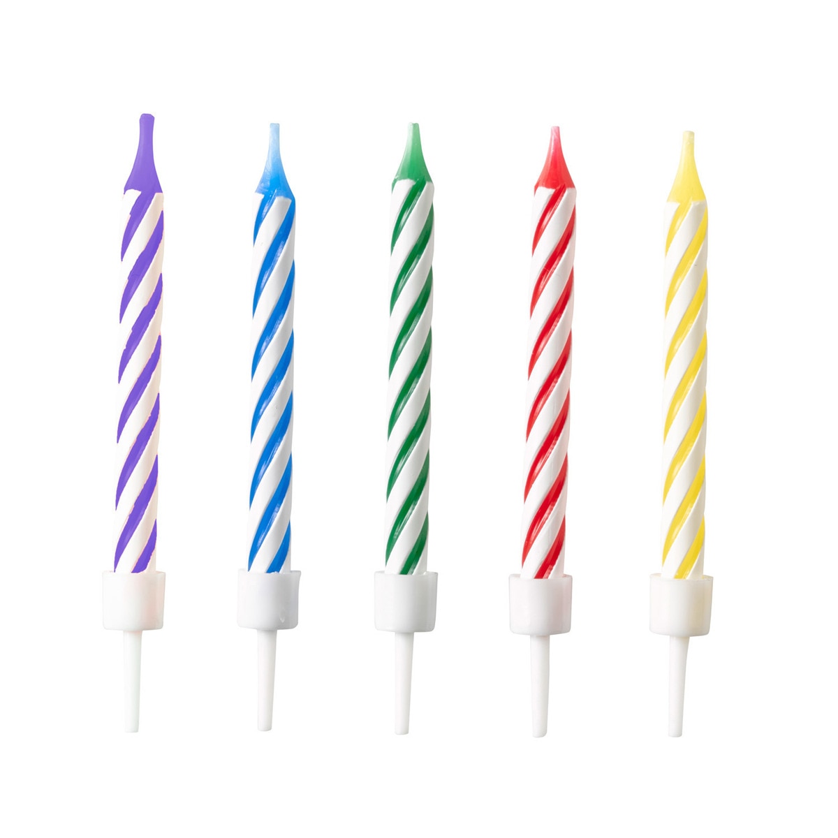 Imagen 0 de Pack de 10 Velas Espirales Arco Iris Altura 6.3 Cm Liragram
