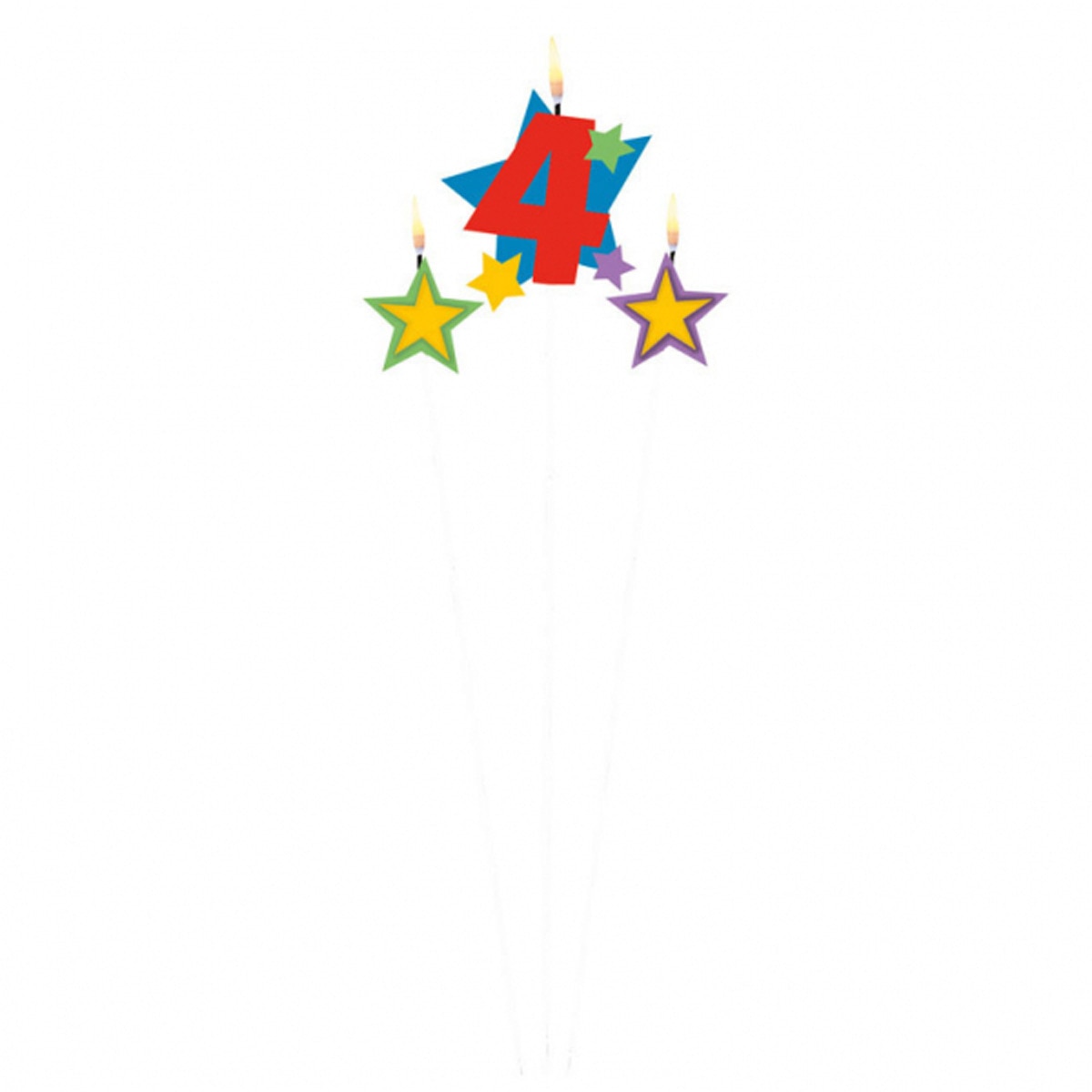 Imagen 0 de Pack de Vela 4 Estrellas 12.2X13.5 Cm Liragram