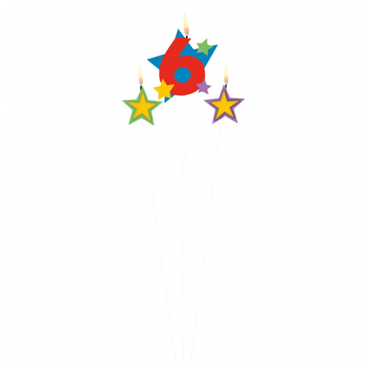 Imagen 0 de Pack de Vela 6 Estrellas 12.2X13.5 Cm Liragram