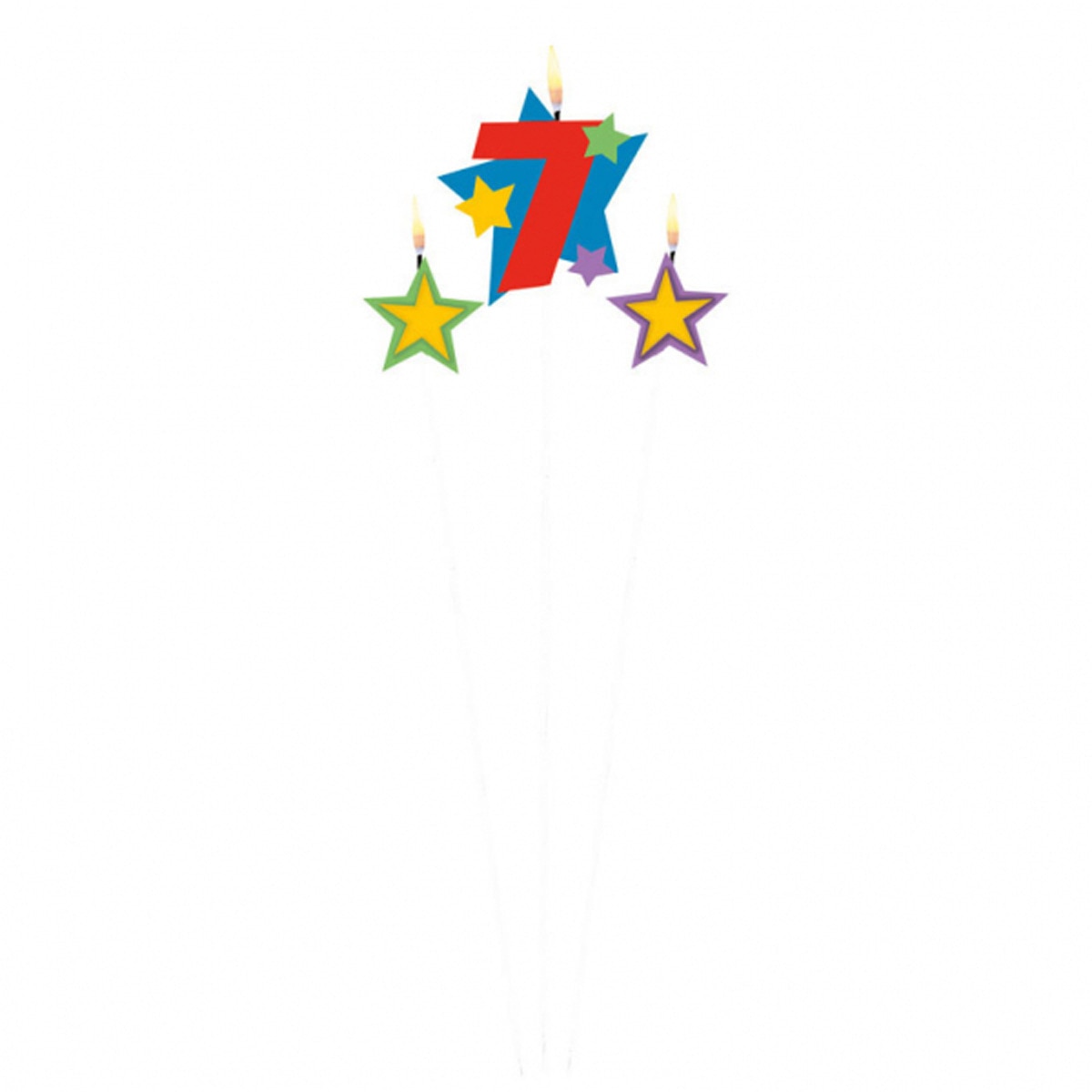 Imagen 0 de Pack de Vela 7 Estrellas 12.2X13.5 Cm Liragram