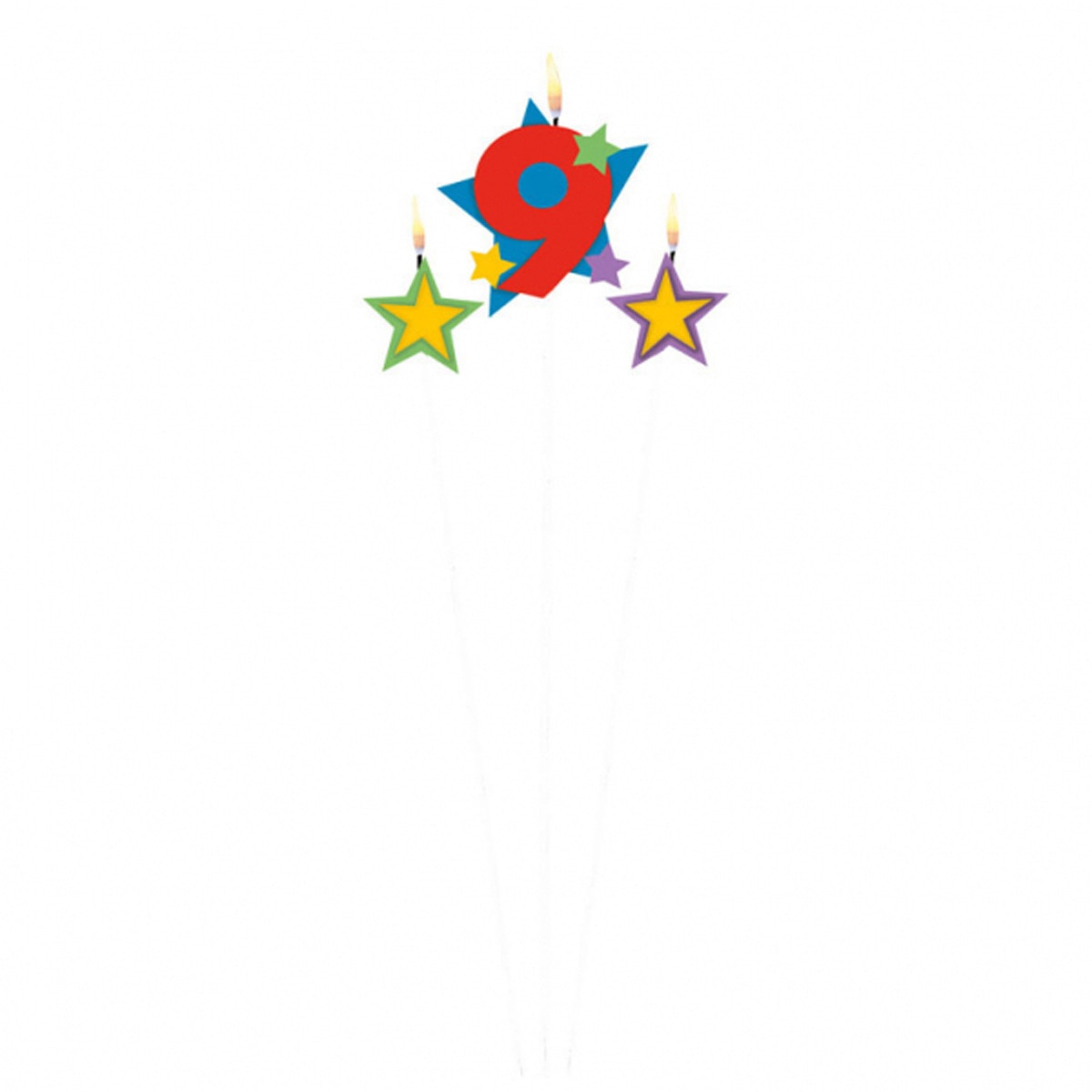 Imagen 0 de Pack de Vela 9 Estrellas 12.2X13.5 Cm Liragram