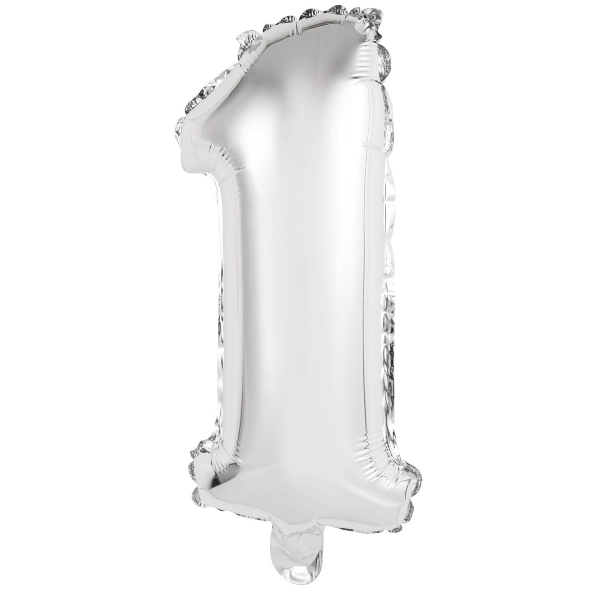 Imagen 0 de Pack de Globo 35Cm Auto-Inflable Numero : 1 Plata Liragram