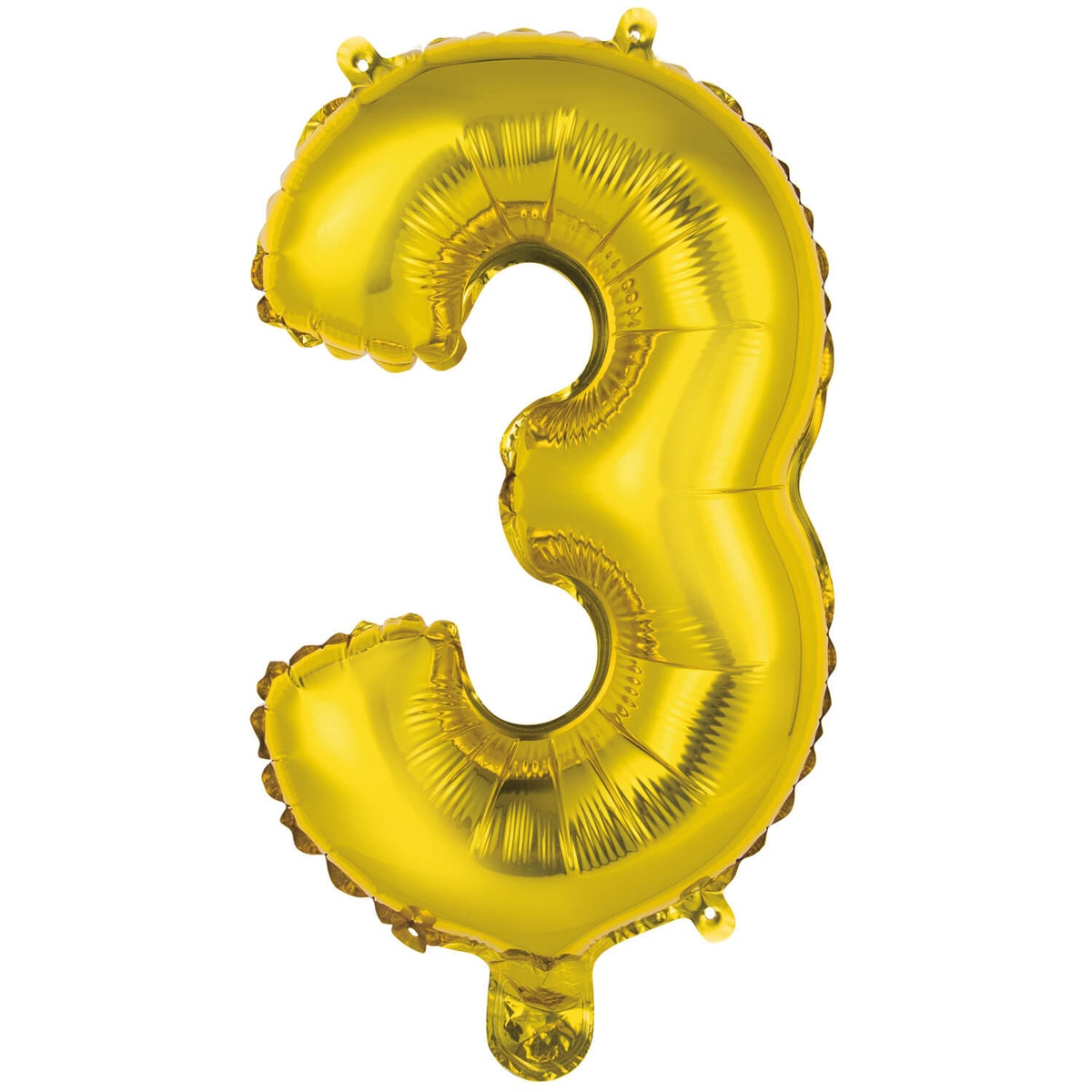 Imagen 0 de Pack de Globo 35Cm Auto-Inflable Numero : 3 Oro Liragram