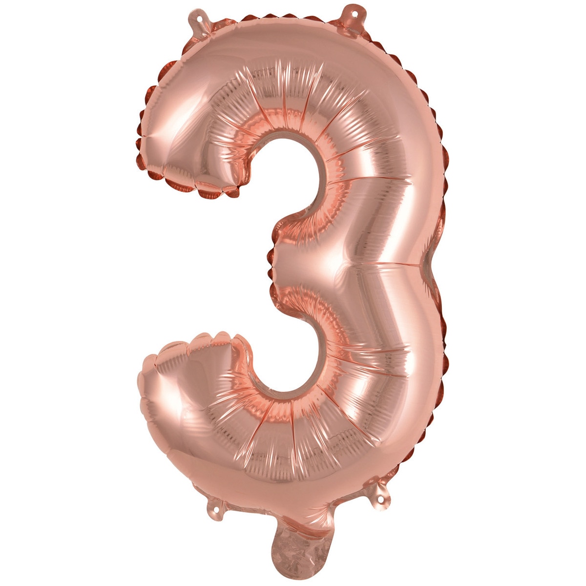 Imagen 0 de Pack de Globo 35Cm Auto-Inflable Numero : 3 Rosa Oro Liragram