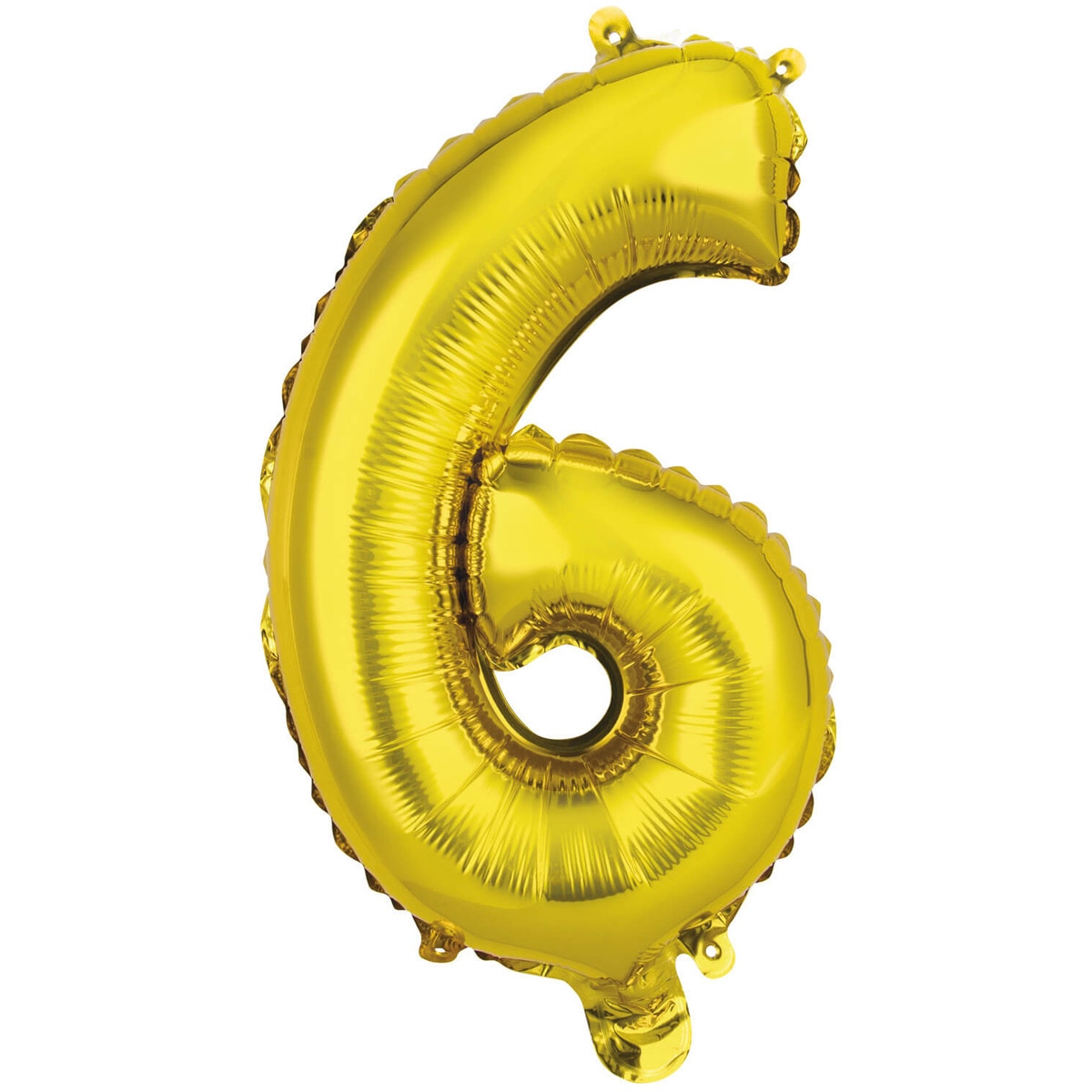 Pack de Globo 35Cm Auto-Inflable Numero : 6 Oro Liragram 1