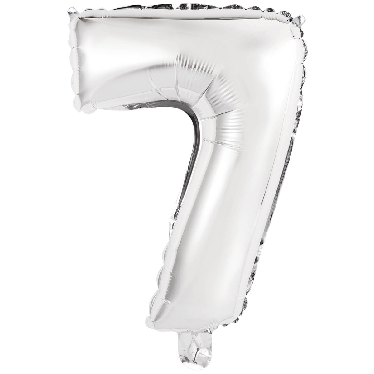 Imagen 0 de Pack de Globo 35Cm Auto-Inflable Numero : 7 Plata Liragram