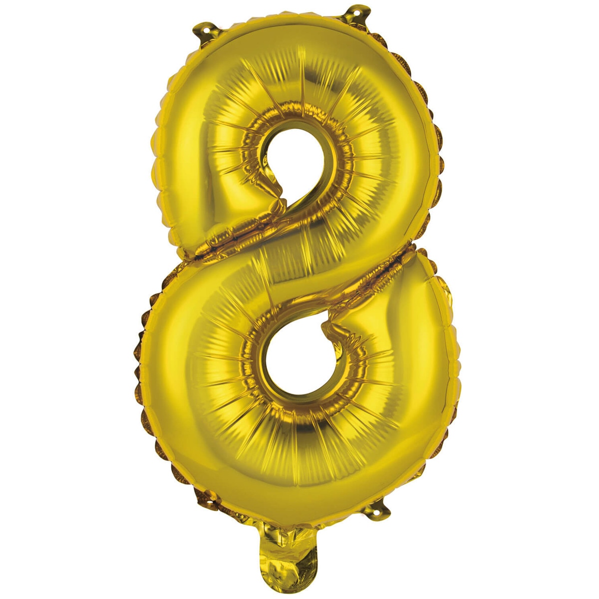 Imagen 0 de Pack de Globo 35Cm Auto-Inflable Numero : 8 Oro Liragram