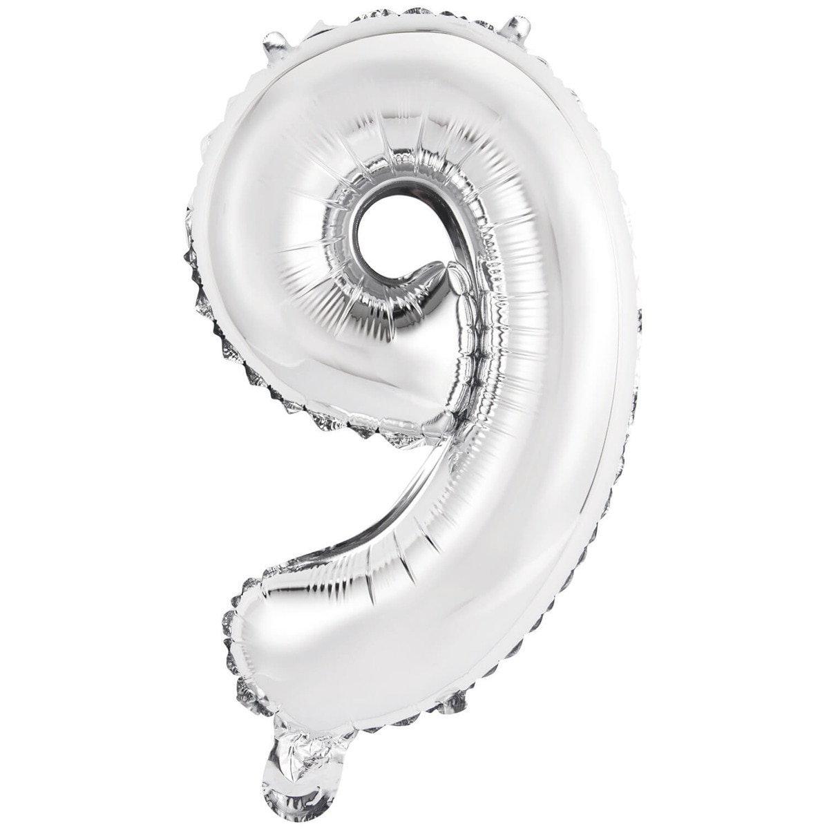 Imagen 0 de Pack de Globo 35Cm Auto-Inflable Numero : 9 Plata Liragram