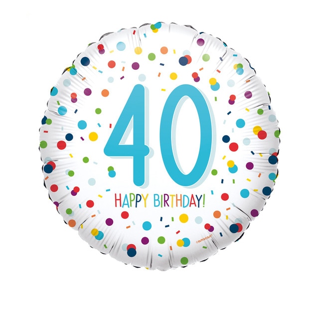 Imagen 0 de Pack de globo 45cm helio confeti 40 happy bday Liragram