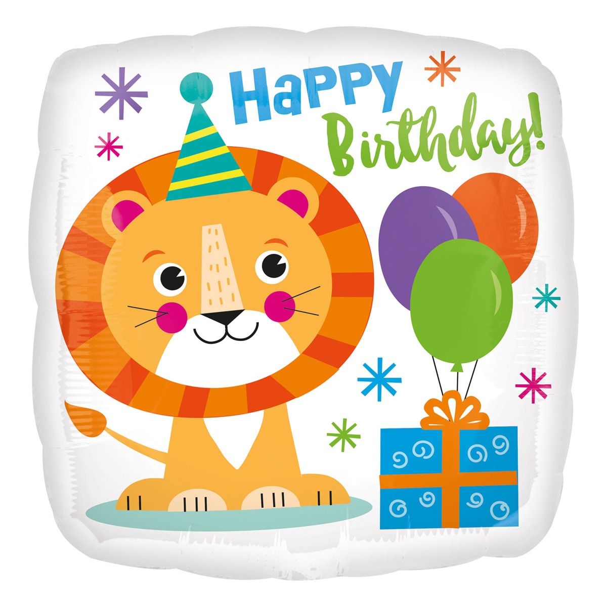 Imagen 0 de Pack de globo 45cm helio h.bday león Liragram