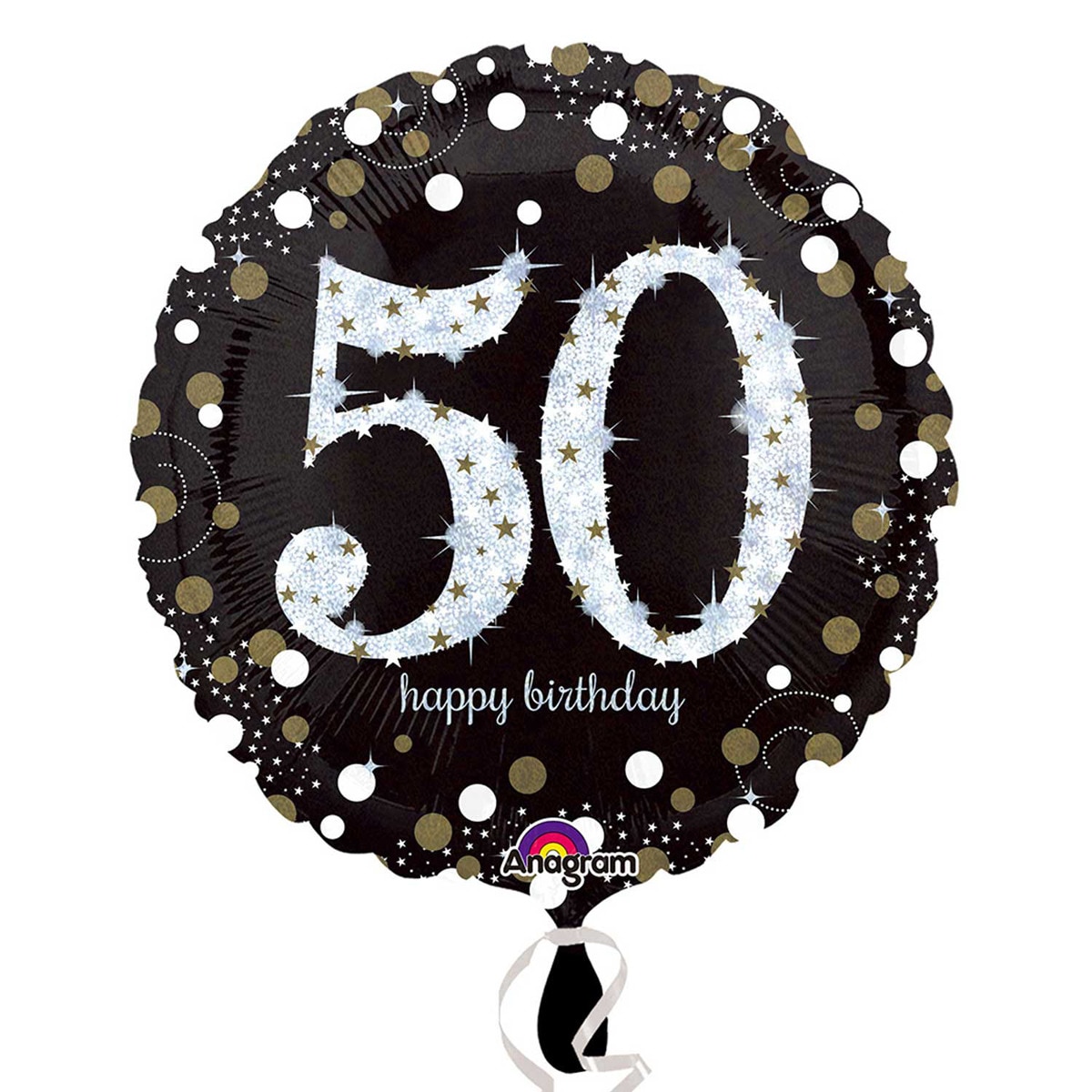 Imagen 0 de Pack de globo 45cm helio pris sparkling birthday 50 Liragram