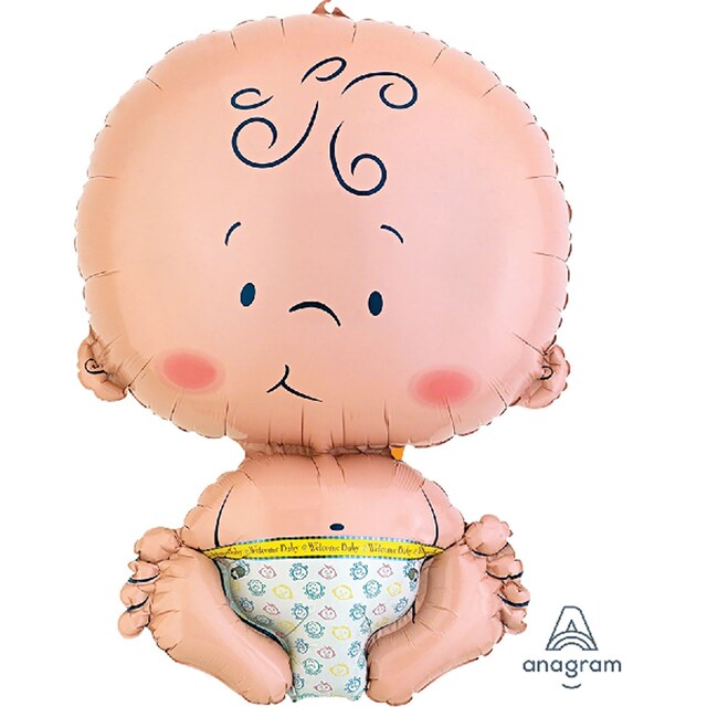 Imagen 0 de Pack de globo forma helio bienvenido bebe Liragram