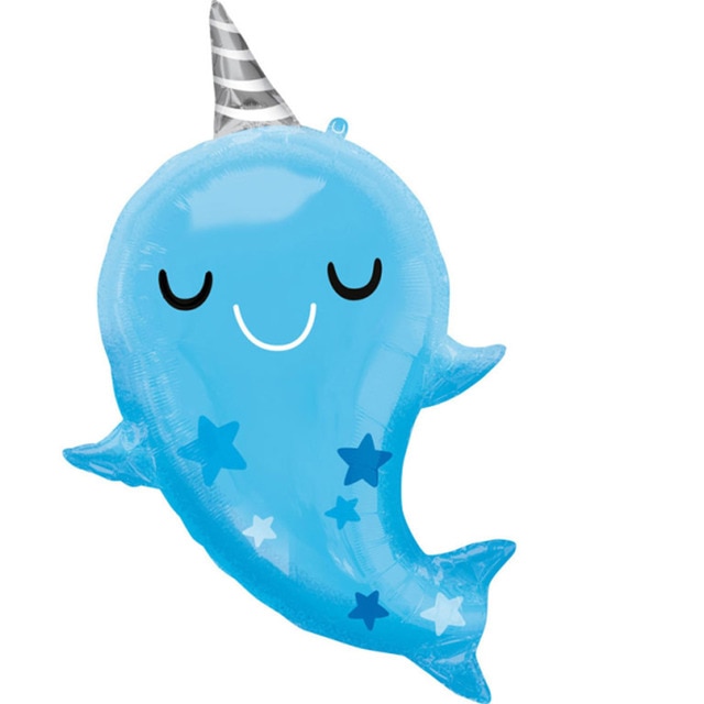 Pack de globo forma helio delfin unicornio 66x76cm Liragram