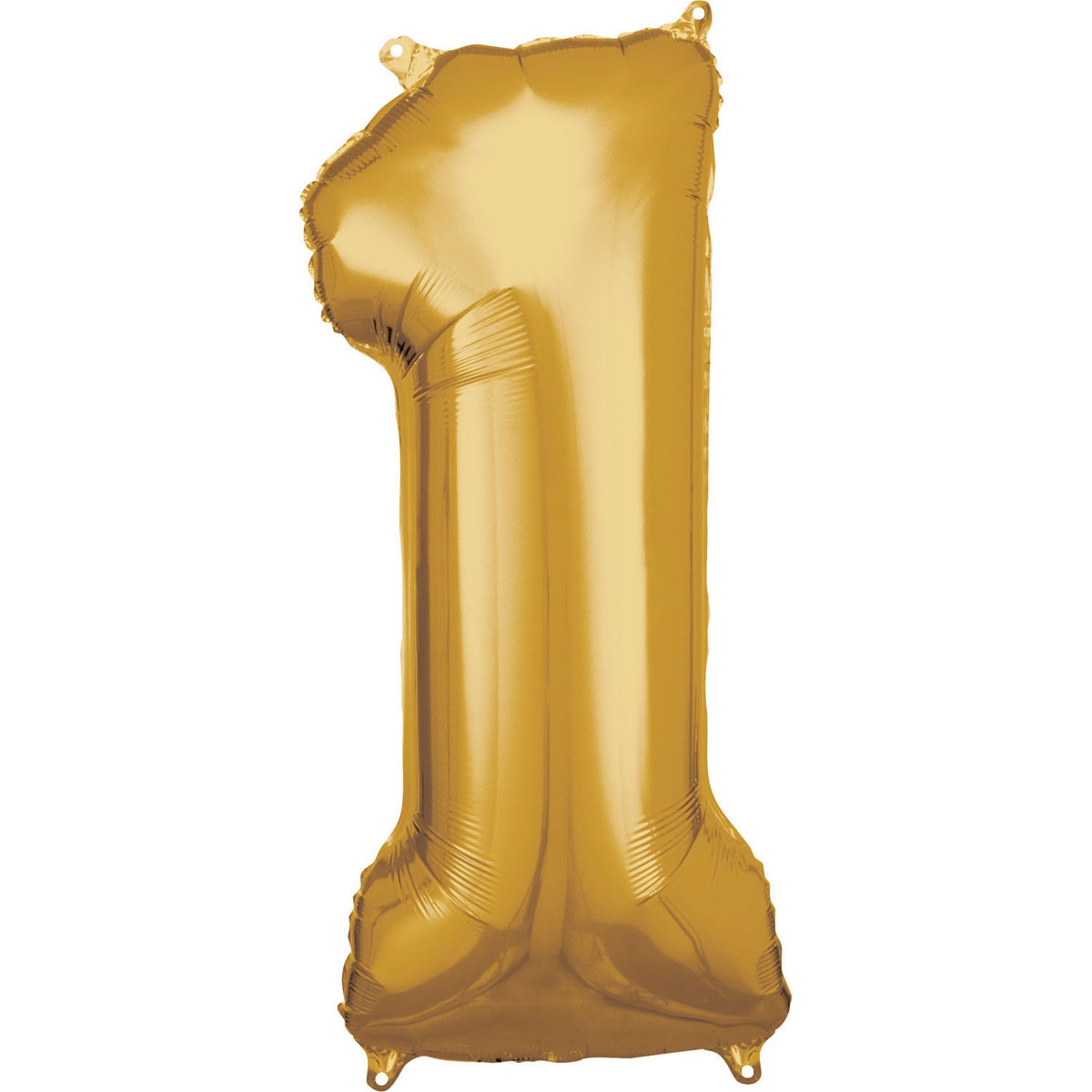 Imagen 0 de Pack de globo helio número: 1 oro 83/86cm Liragram