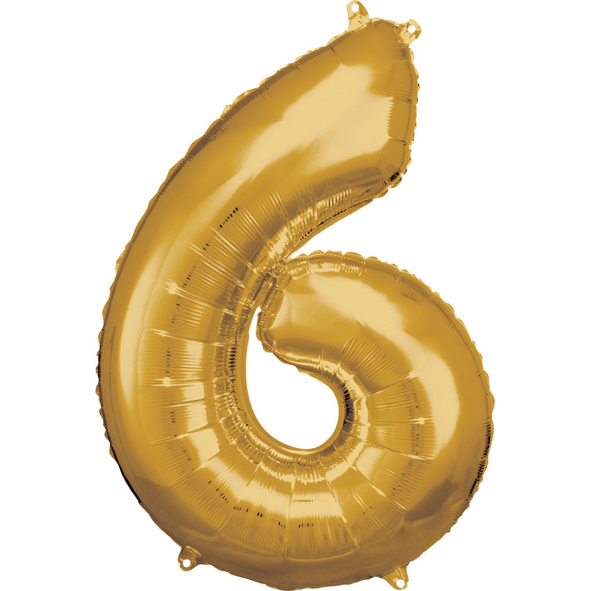 Pack de globo helio número: 6 oro 83/86cm Liragram 1