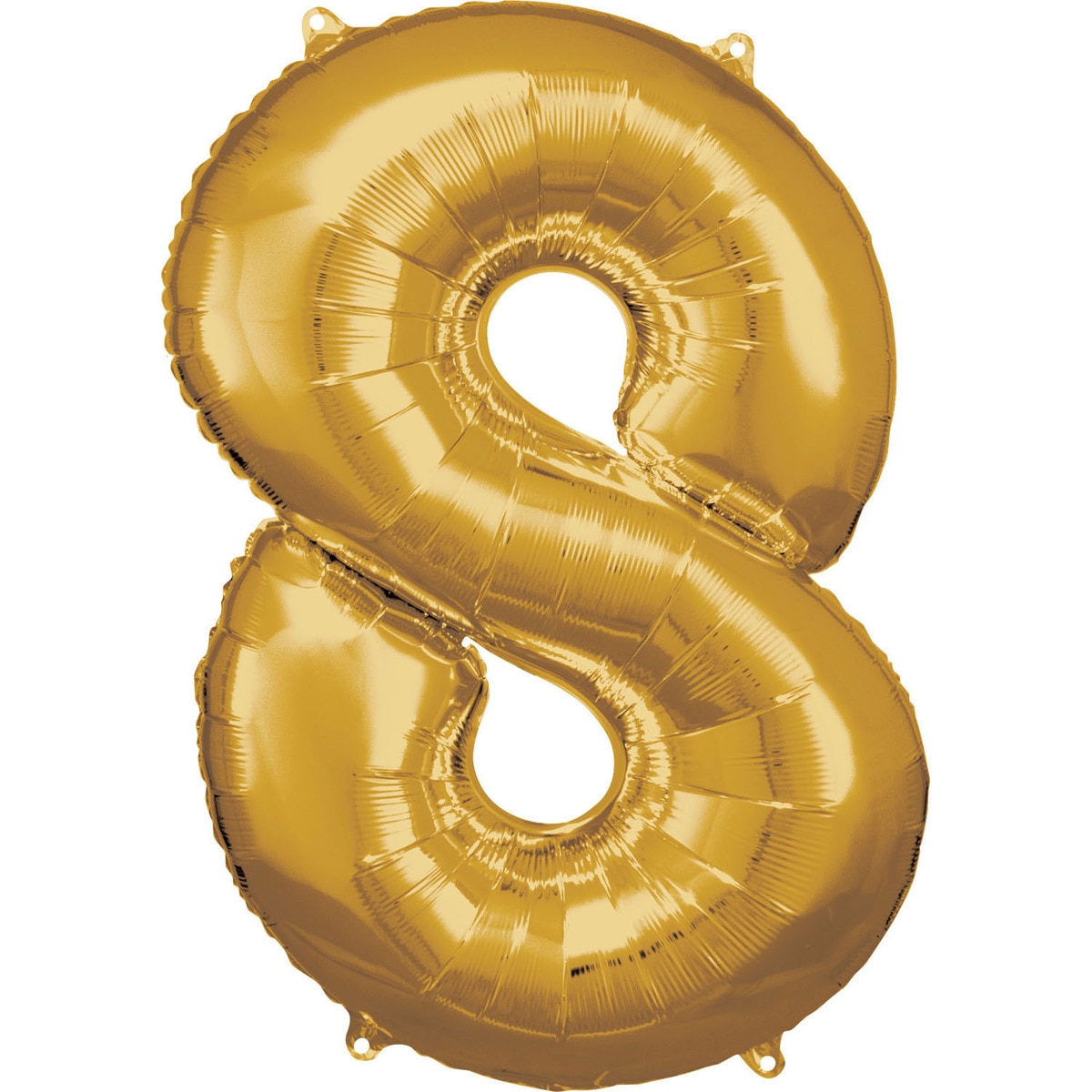 Pack de globo helio número: 8 oro 83/86cm Liragram 1