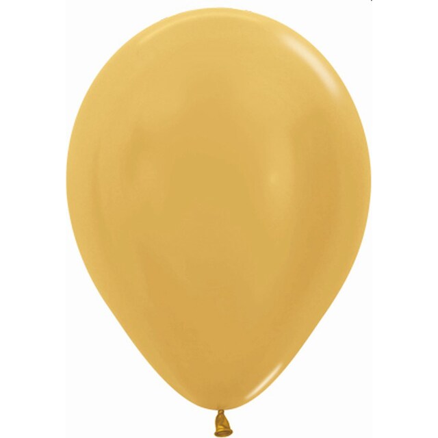 Imagen 0 de Pack de 12 Globos Latex Metal Dorado 30Cm Liragram