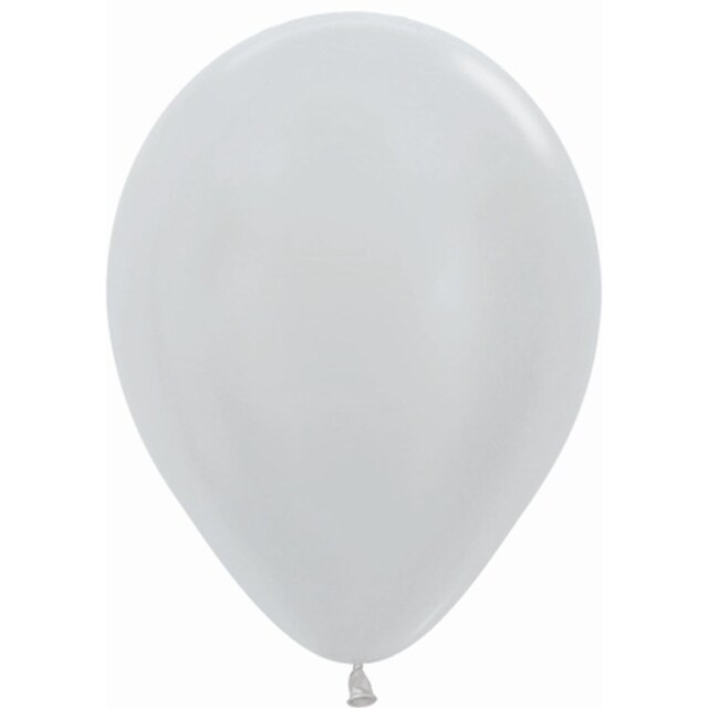 Imagen 0 de Pack de 12 Globos Latex Satin Plata 30Cm Liragram