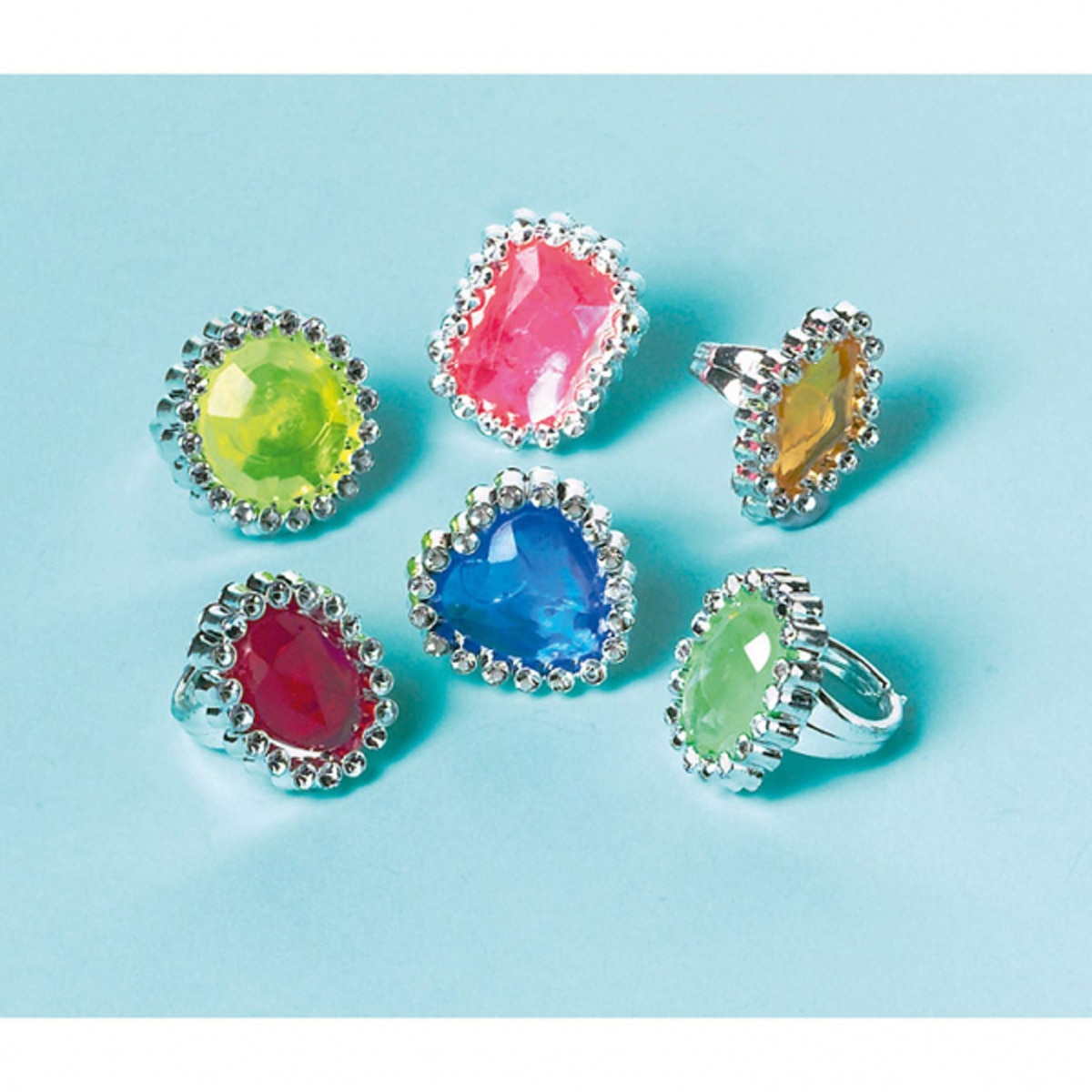 Pack de 18 Anillos Joya Plástico 2.3 X 1.7 Cm Liragram 1