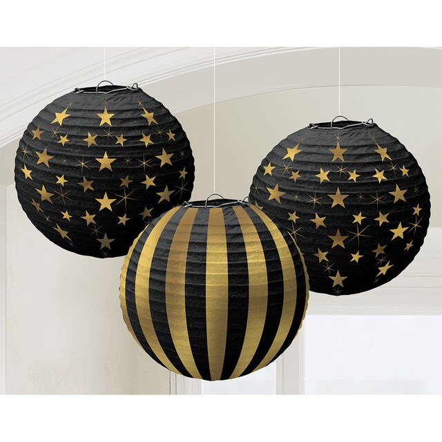 Imagen 0 de Pack de 3 Farolillos Hollywood Met. Lanterns 24Cm Liragram