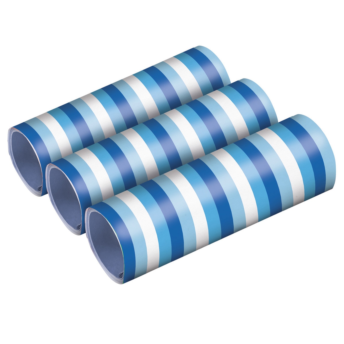 Imagen 0 de Pack de 3 Serpentinas De Papel Azul 0.7X400 Cm Liragram