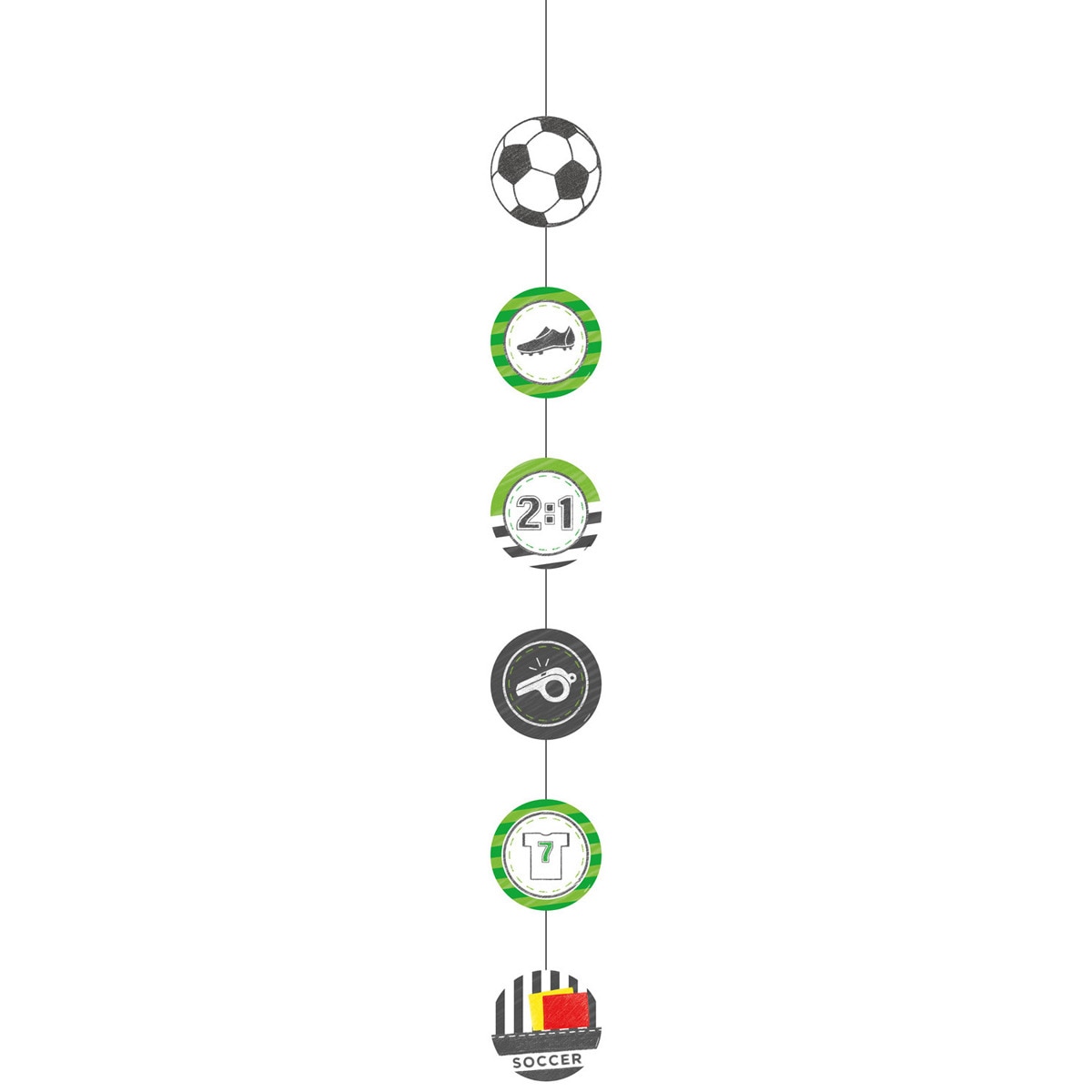 Imagen 0 de Pack de 4 Tiras Decoracion Futbol Party 130Cm Liragram