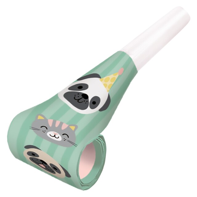 Imagen 0 de Pack de 8 Matasuegras Hello Pets Papel 30 Cm Liragram