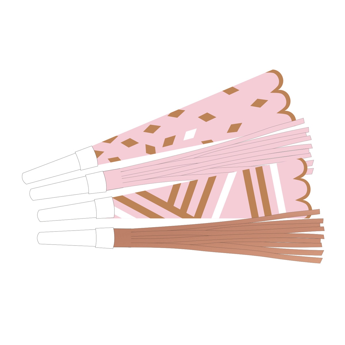 Imagen 0 de Pack de 8 Trompetas Rosa Dorado 22,5Cm Liragram