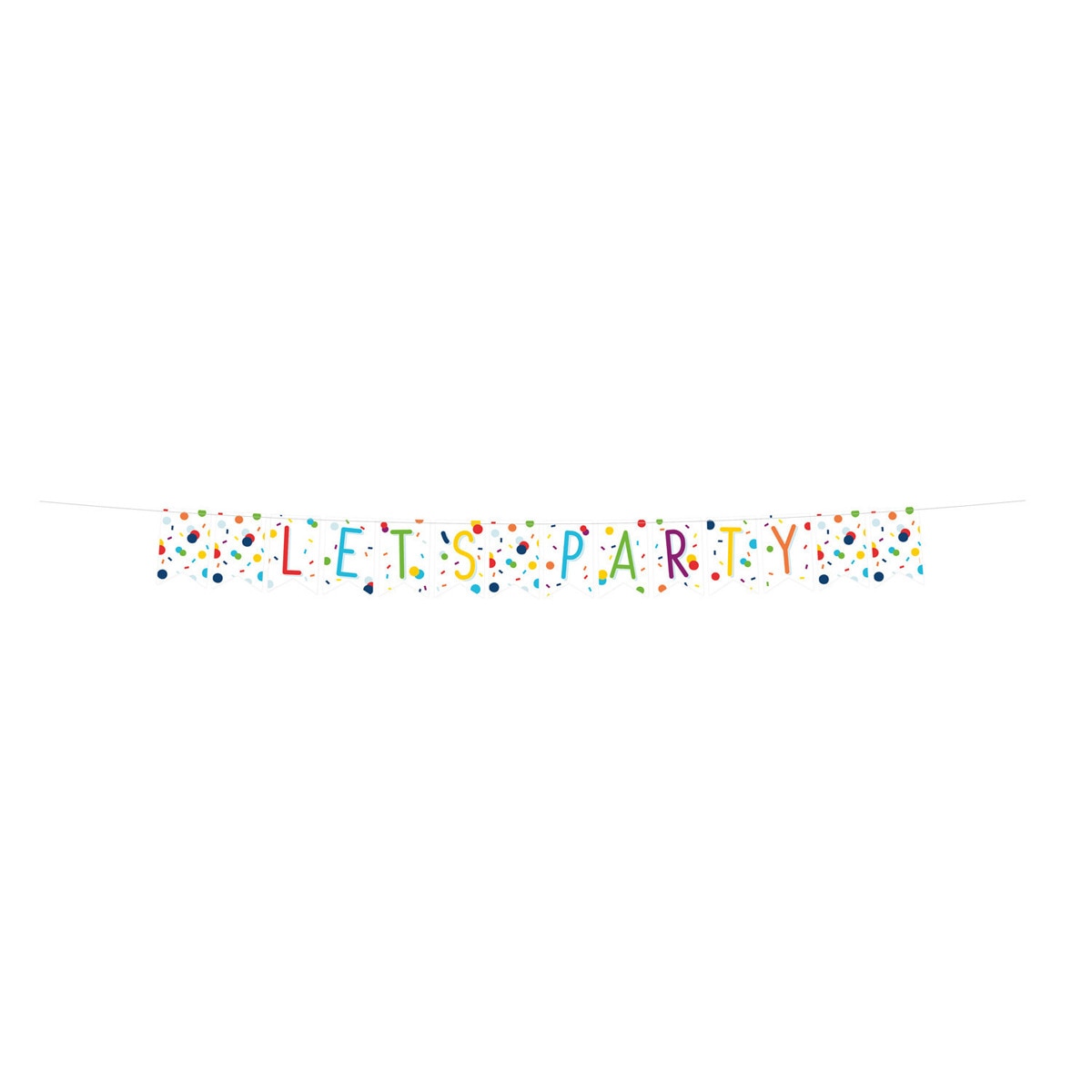 Imagen 0 de Pack de Banderin Papel Confeti Bday 1,85Mx19Cm Liragram