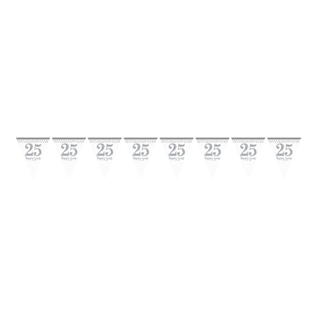 Imagen 0 de Pack de Banderin Triangulos Silver Aniversario 396X20Cm Liragram