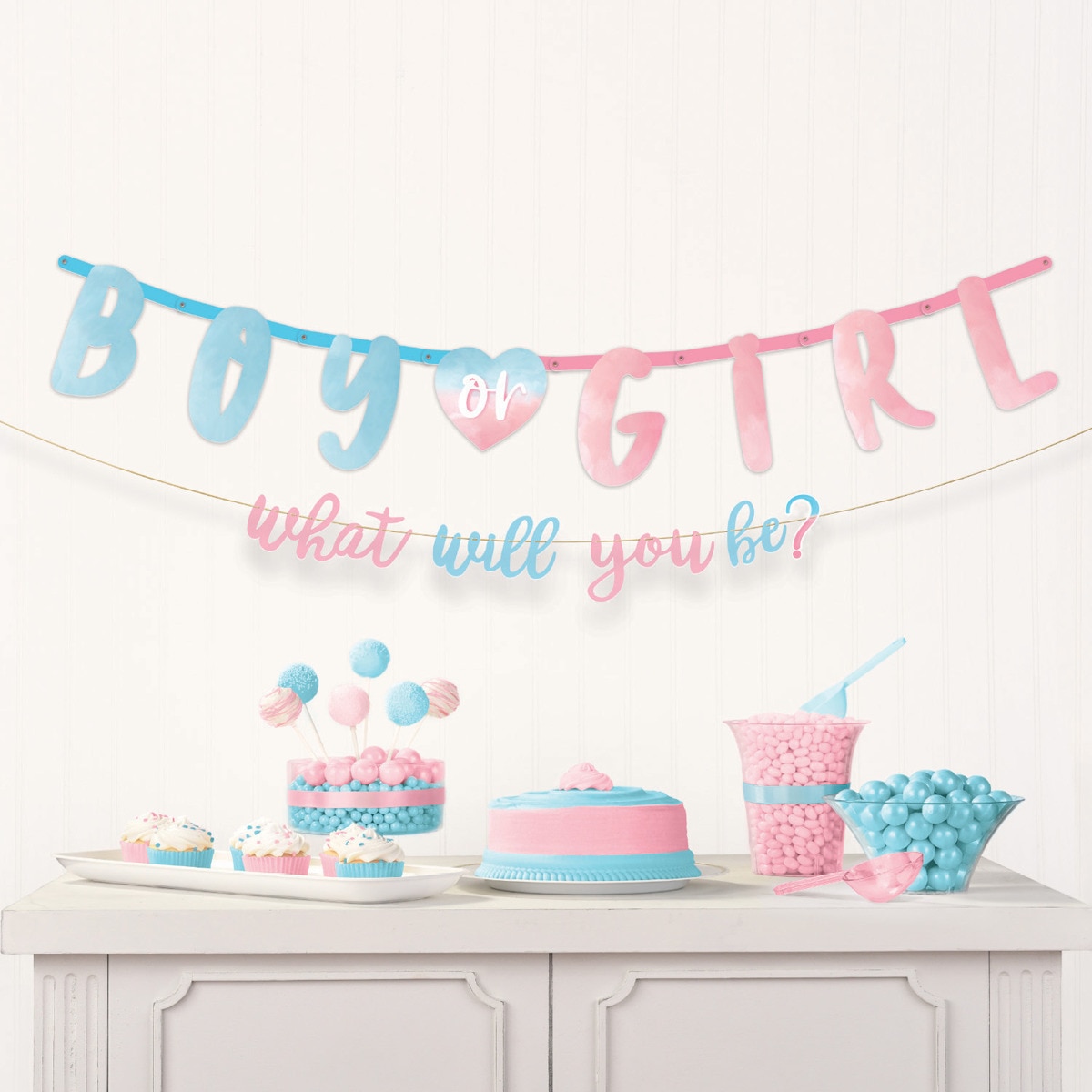 Imagen 0 de Pack de Banner Kit Guirnalda Niño O Niña 1,87Mx25Cm Liragram