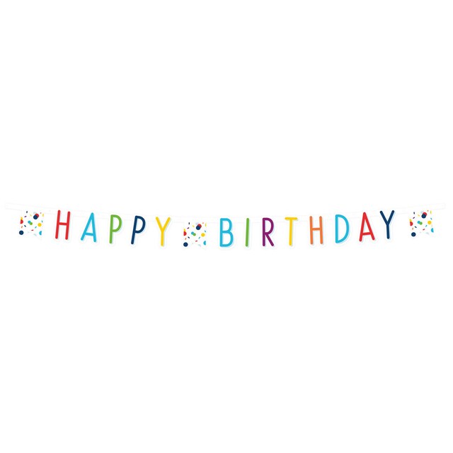 Imagen 0 de Pack de Banner Letras Confeti Bday 1,8X14Cm Liragram