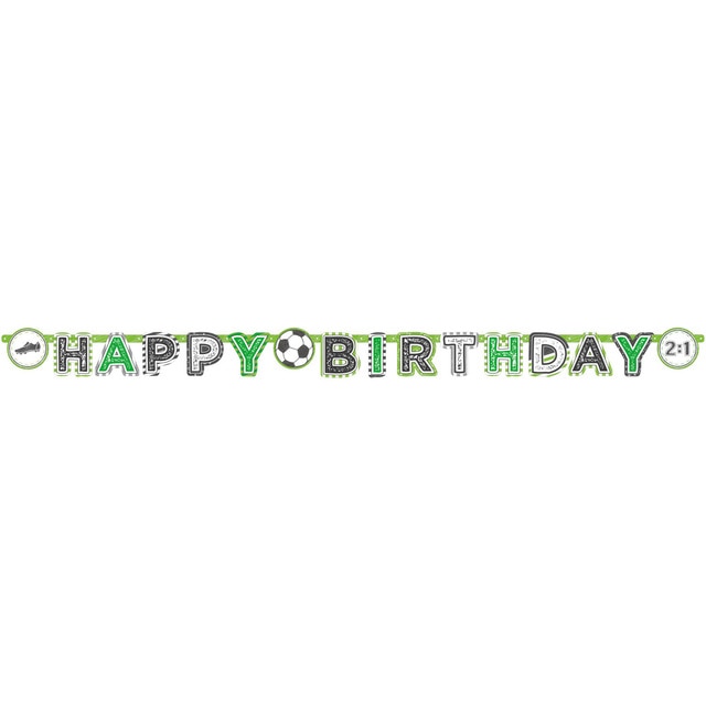Imagen 0 de Pack de Banner Letras Futbol Party 2Mx15Cm Liragram