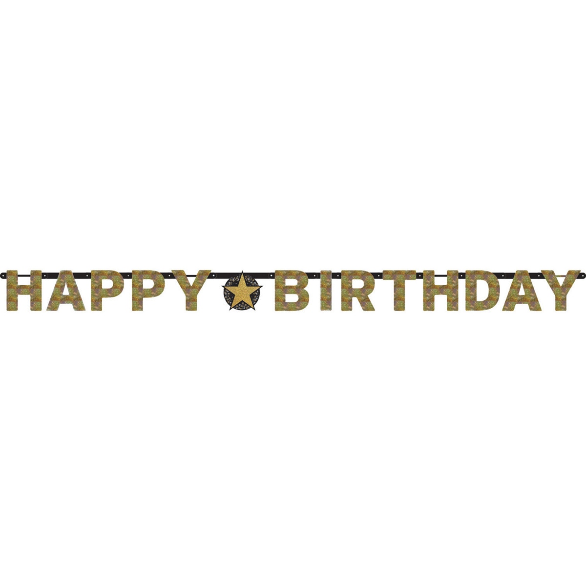 Imagen 0 de Pack de Banner Letras Gold Happy Bday 213X16,2Cm Liragram